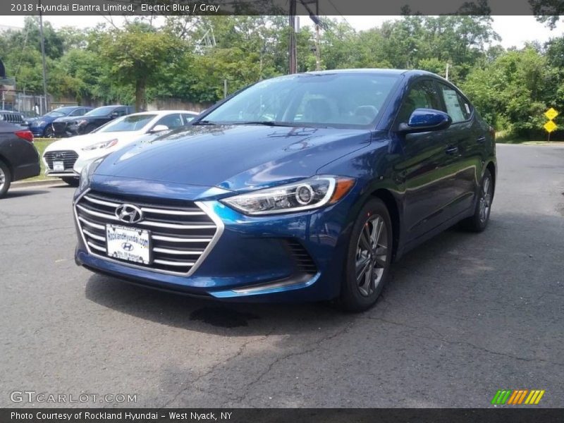 Electric Blue / Gray 2018 Hyundai Elantra Limited