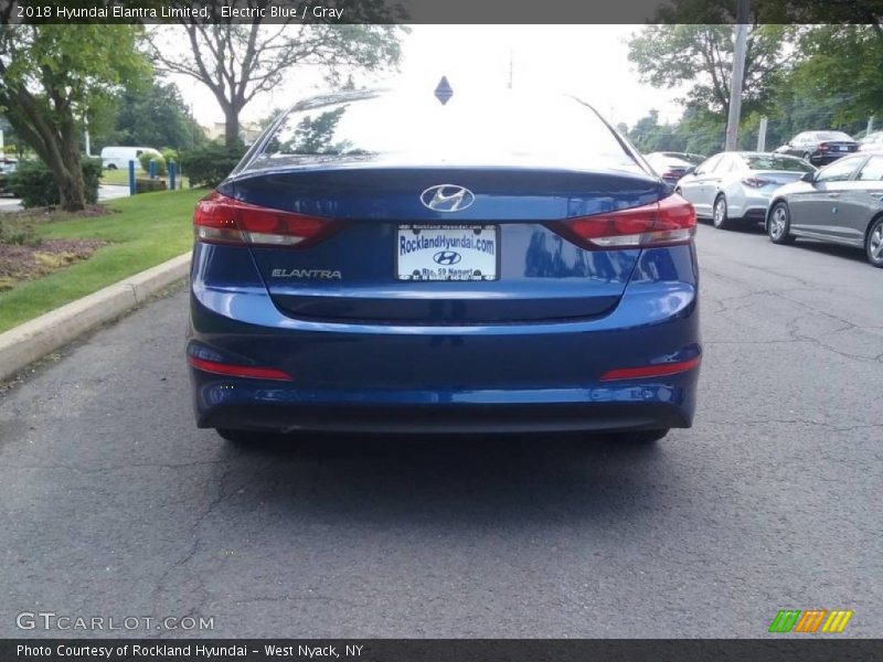 Electric Blue / Gray 2018 Hyundai Elantra Limited