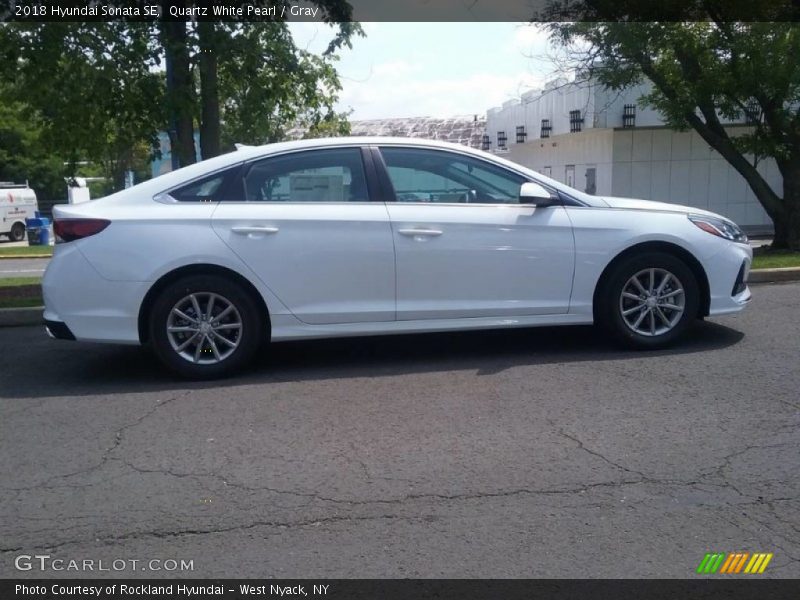 Quartz White Pearl / Gray 2018 Hyundai Sonata SE