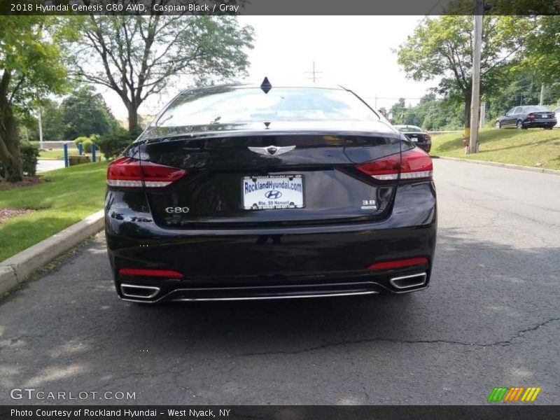 Caspian Black / Gray 2018 Hyundai Genesis G80 AWD