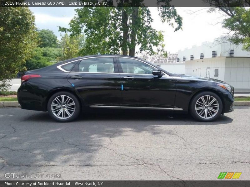 Caspian Black / Gray 2018 Hyundai Genesis G80 AWD