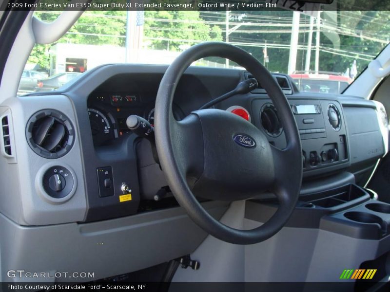 Oxford White / Medium Flint 2009 Ford E Series Van E350 Super Duty XL Extended Passenger