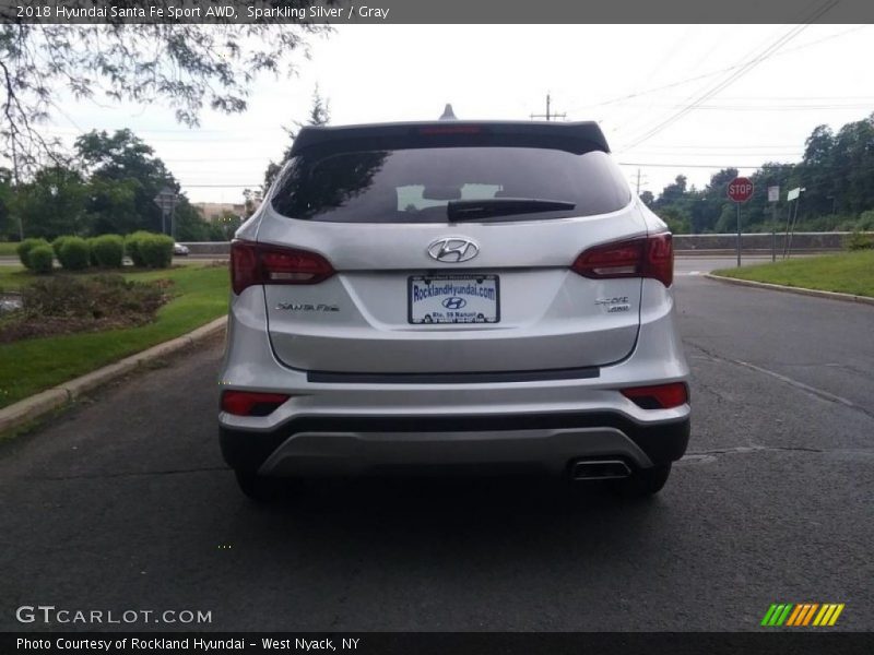 Sparkling Silver / Gray 2018 Hyundai Santa Fe Sport AWD