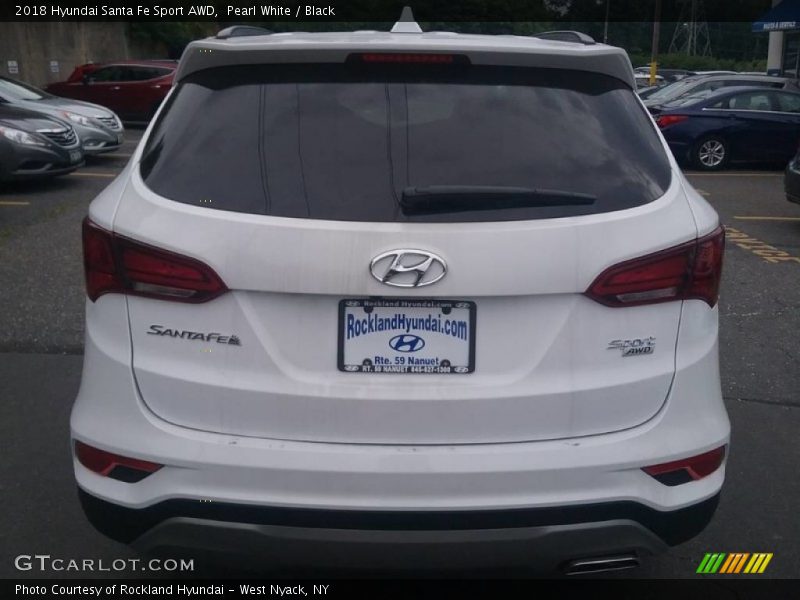 Pearl White / Black 2018 Hyundai Santa Fe Sport AWD