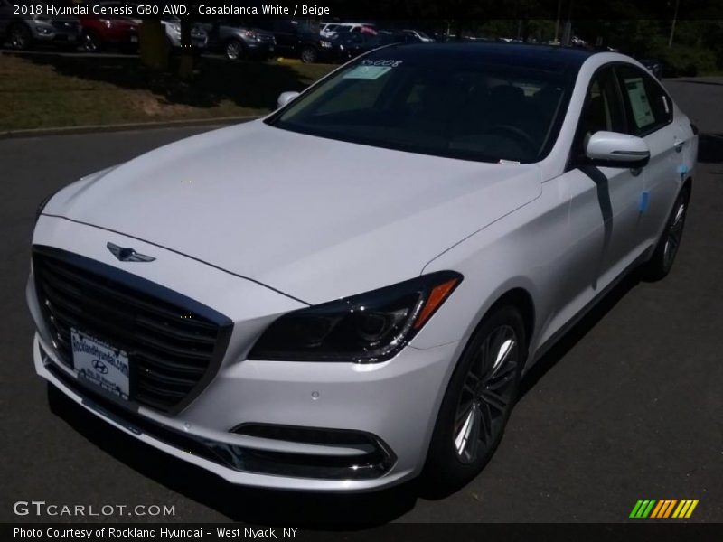 Casablanca White / Beige 2018 Hyundai Genesis G80 AWD