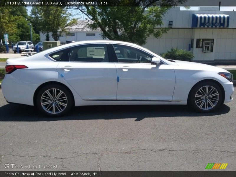 Casablanca White / Beige 2018 Hyundai Genesis G80 AWD