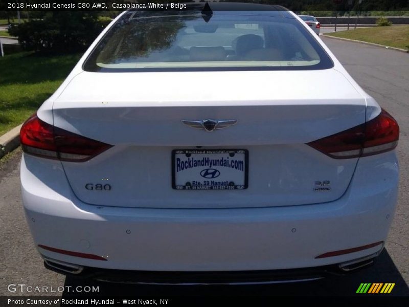 Casablanca White / Beige 2018 Hyundai Genesis G80 AWD