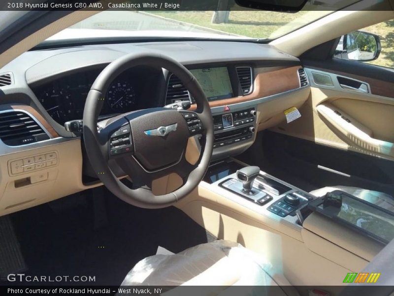 Casablanca White / Beige 2018 Hyundai Genesis G80 AWD
