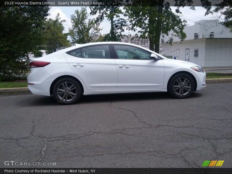 Quartz White Pearl / Beige 2018 Hyundai Elantra Limited