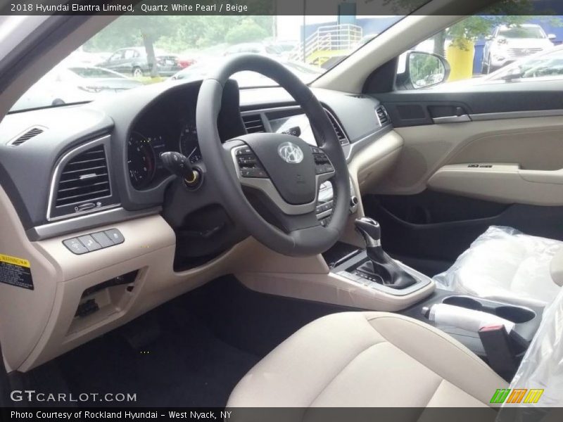 Quartz White Pearl / Beige 2018 Hyundai Elantra Limited