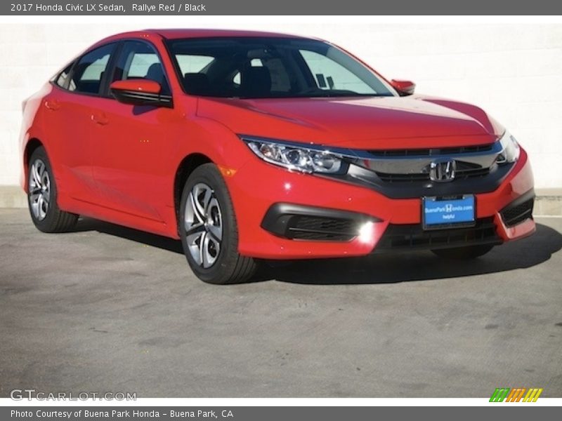 Rallye Red / Black 2017 Honda Civic LX Sedan