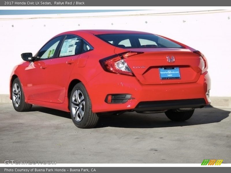 Rallye Red / Black 2017 Honda Civic LX Sedan