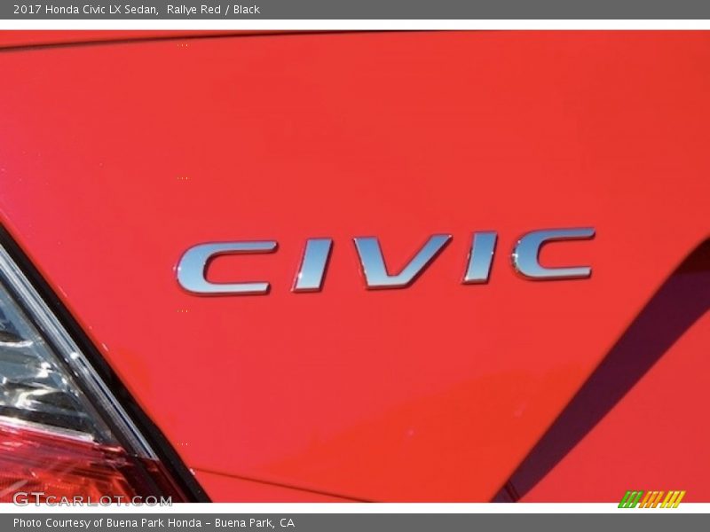 Rallye Red / Black 2017 Honda Civic LX Sedan