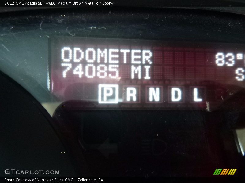 Medium Brown Metallic / Ebony 2012 GMC Acadia SLT AWD