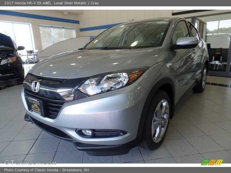 Lunar Silver Metallic / Gray 2017 Honda HR-V EX AWD