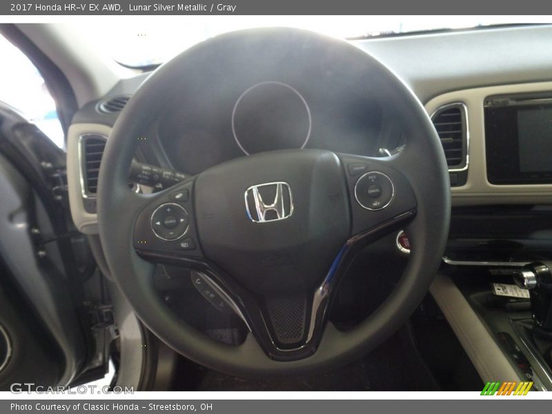 Lunar Silver Metallic / Gray 2017 Honda HR-V EX AWD