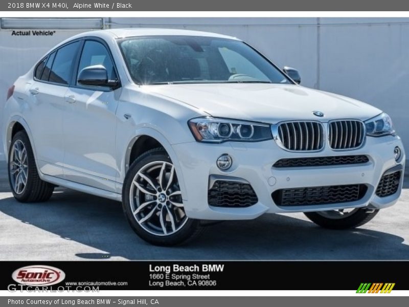 Alpine White / Black 2018 BMW X4 M40i