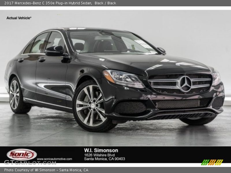 Black / Black 2017 Mercedes-Benz C 350e Plug-in Hybrid Sedan