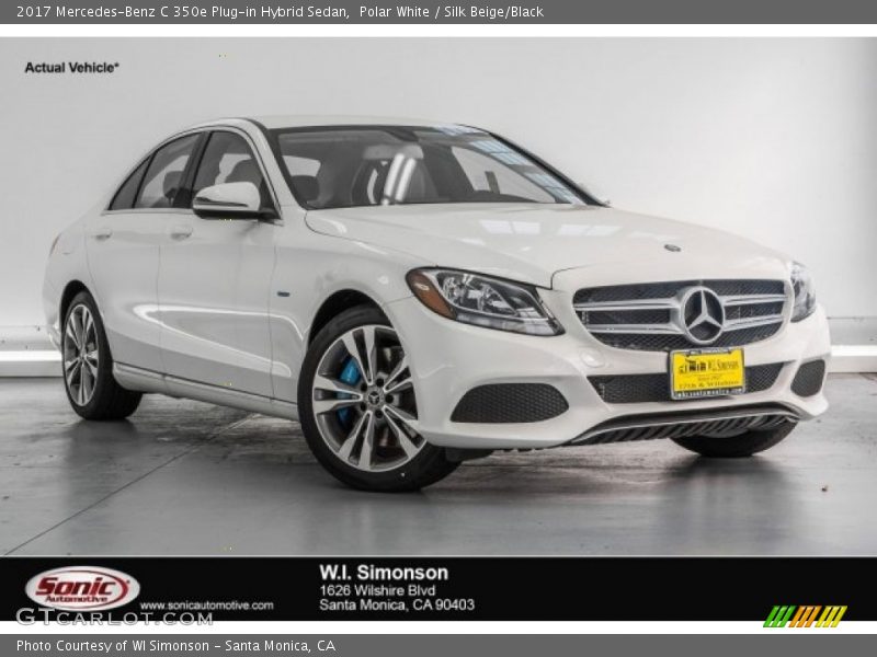Polar White / Silk Beige/Black 2017 Mercedes-Benz C 350e Plug-in Hybrid Sedan