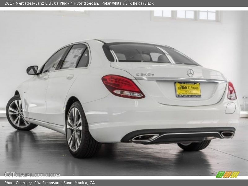 Polar White / Silk Beige/Black 2017 Mercedes-Benz C 350e Plug-in Hybrid Sedan