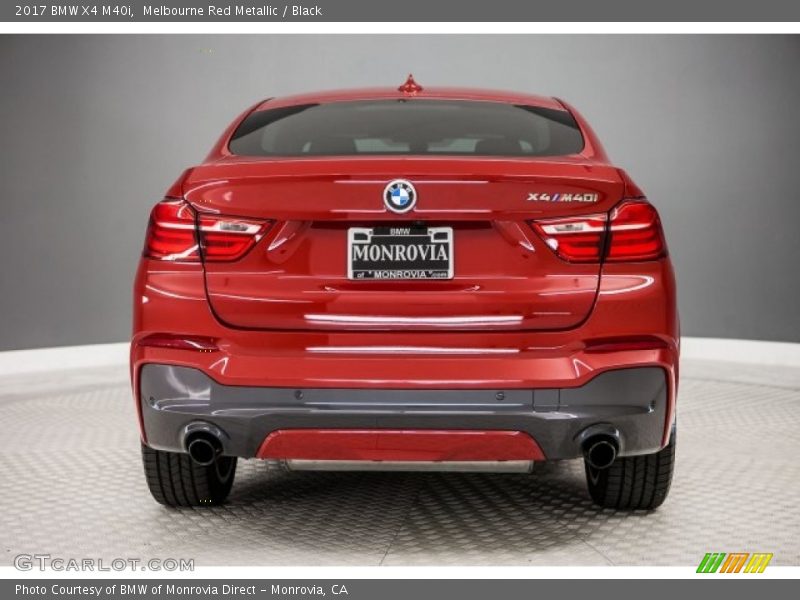 Melbourne Red Metallic / Black 2017 BMW X4 M40i