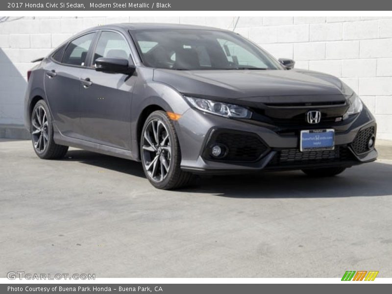 Modern Steel Metallic / Black 2017 Honda Civic Si Sedan