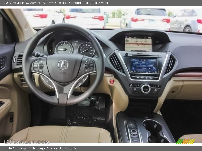 White Diamond Pearl / Parchment 2017 Acura MDX Advance SH-AWD