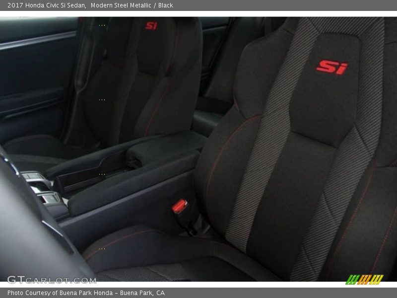 Modern Steel Metallic / Black 2017 Honda Civic Si Sedan