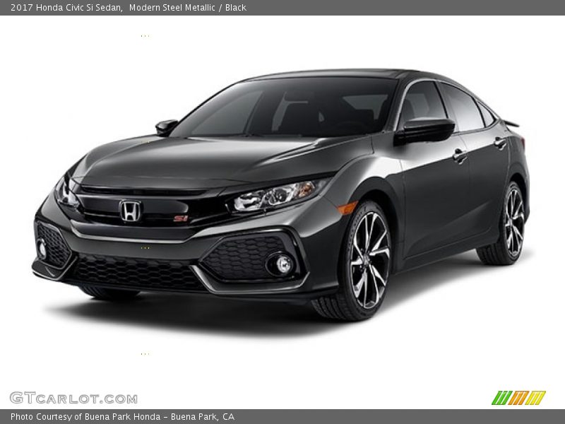 Modern Steel Metallic / Black 2017 Honda Civic Si Sedan
