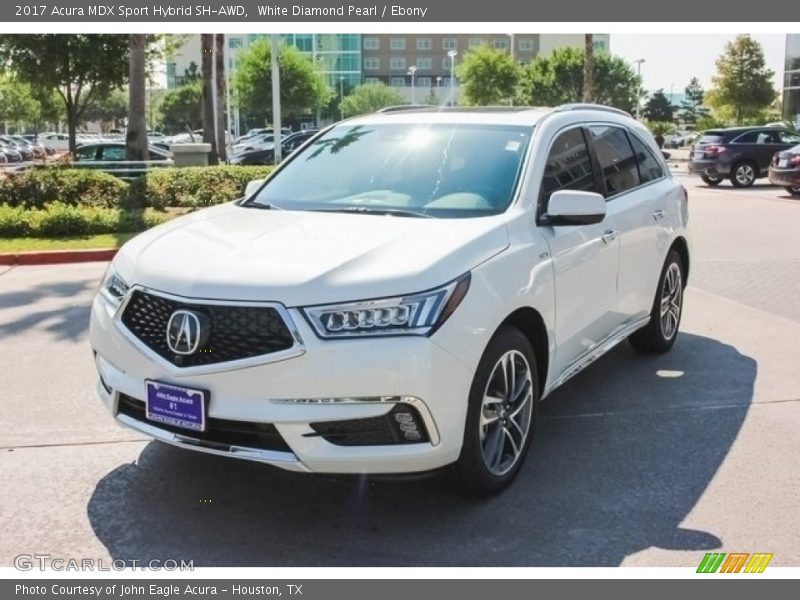 White Diamond Pearl / Ebony 2017 Acura MDX Sport Hybrid SH-AWD