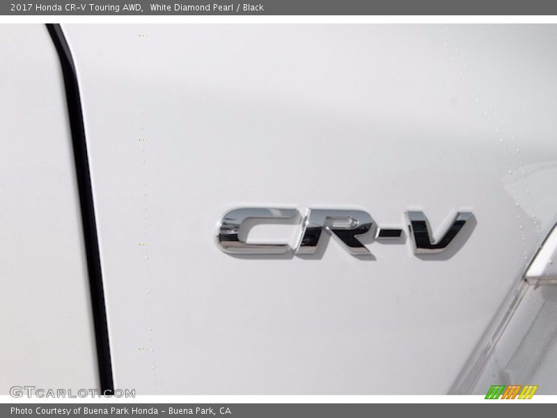 White Diamond Pearl / Black 2017 Honda CR-V Touring AWD