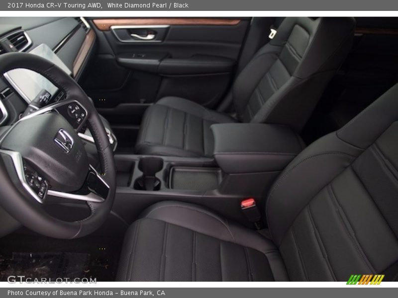 White Diamond Pearl / Black 2017 Honda CR-V Touring AWD
