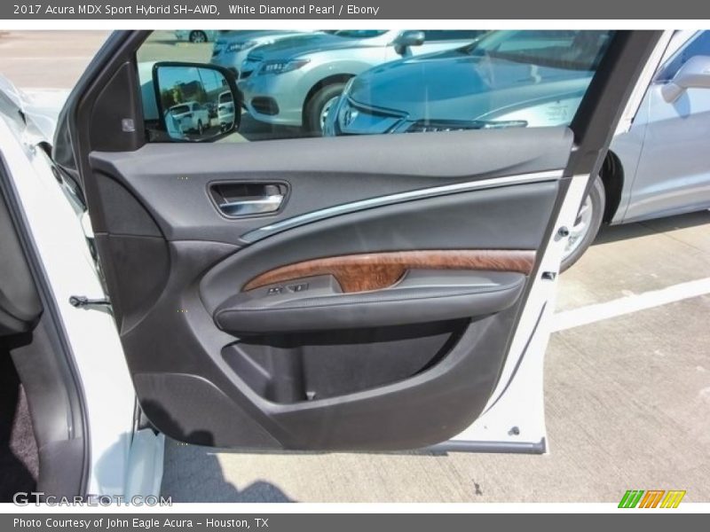 White Diamond Pearl / Ebony 2017 Acura MDX Sport Hybrid SH-AWD