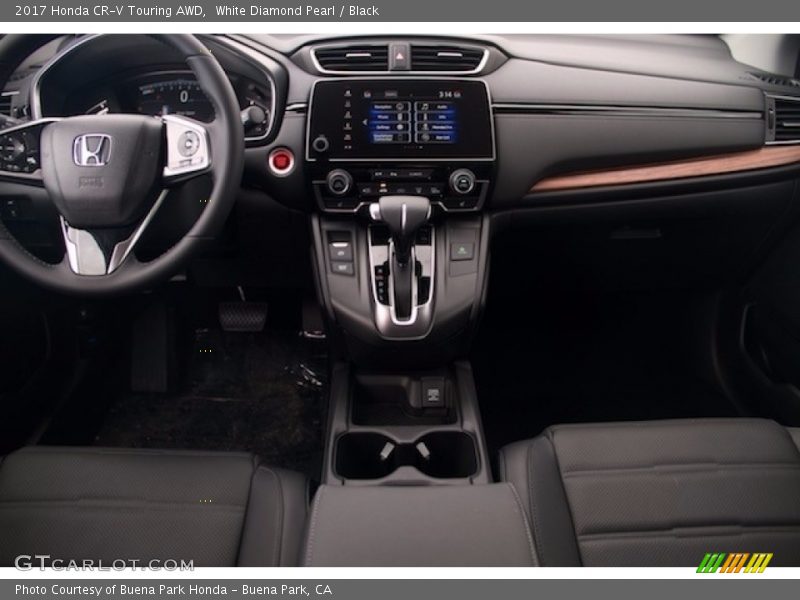 White Diamond Pearl / Black 2017 Honda CR-V Touring AWD
