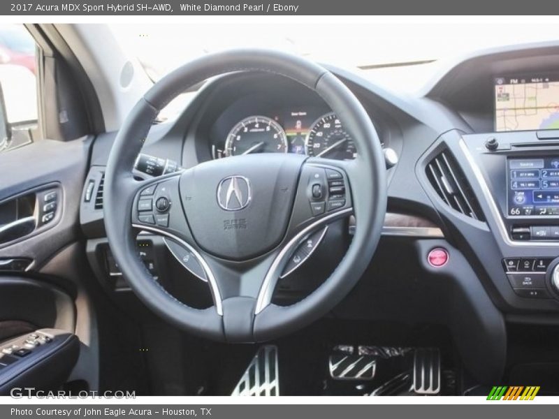 White Diamond Pearl / Ebony 2017 Acura MDX Sport Hybrid SH-AWD