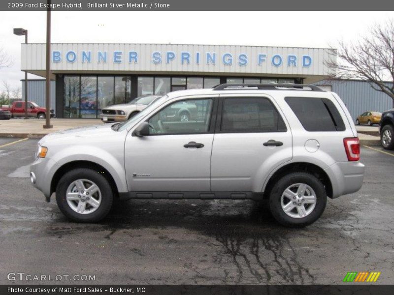 Brilliant Silver Metallic / Stone 2009 Ford Escape Hybrid