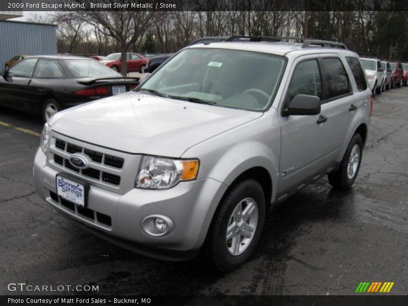 Brilliant Silver Metallic / Stone 2009 Ford Escape Hybrid