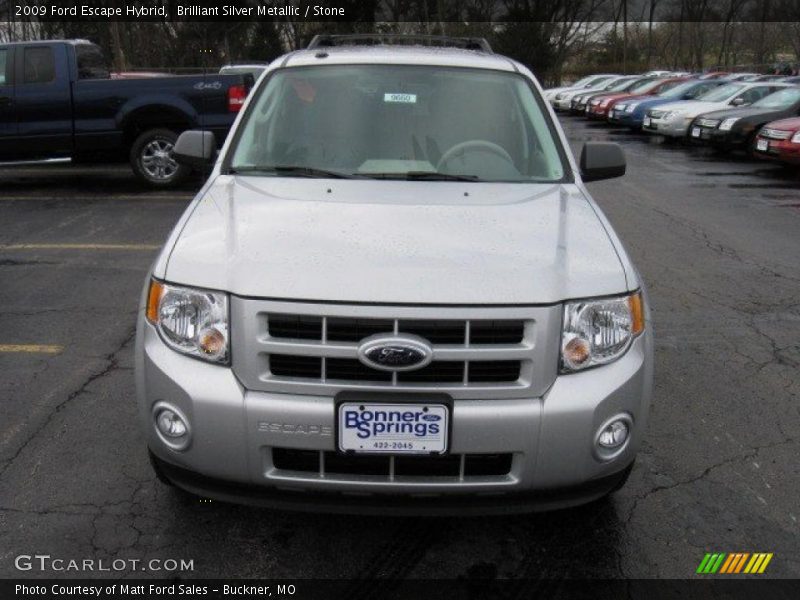 Brilliant Silver Metallic / Stone 2009 Ford Escape Hybrid