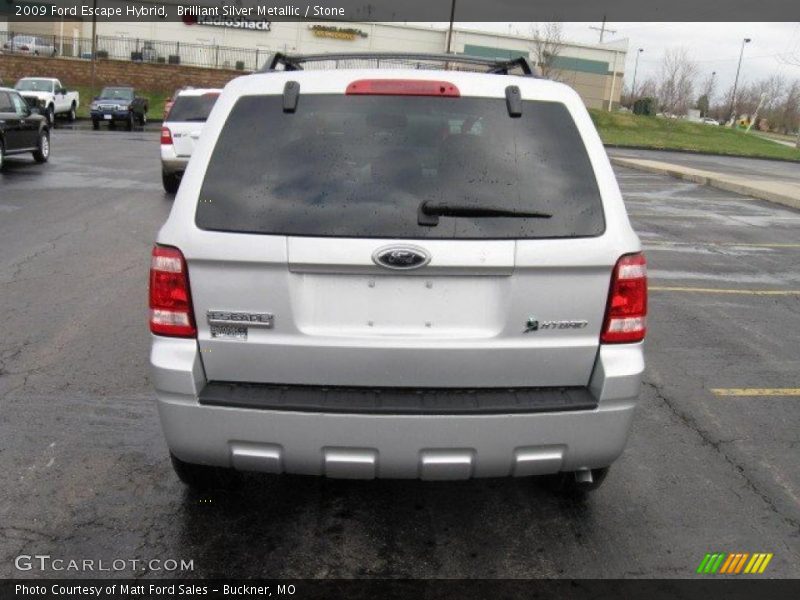 Brilliant Silver Metallic / Stone 2009 Ford Escape Hybrid