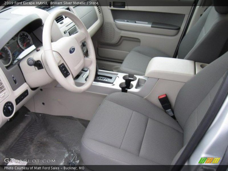 Brilliant Silver Metallic / Stone 2009 Ford Escape Hybrid
