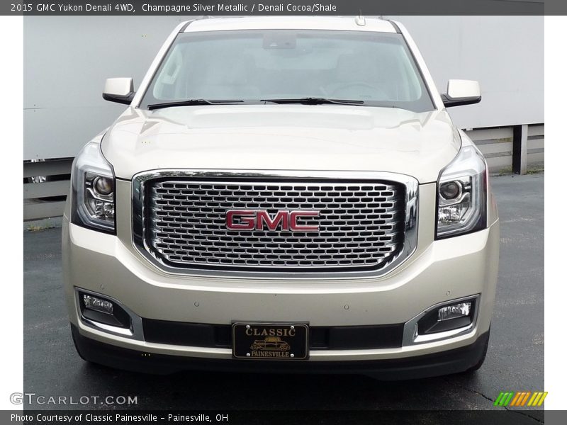 Champagne Silver Metallic / Denali Cocoa/Shale 2015 GMC Yukon Denali 4WD