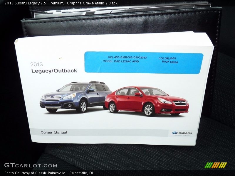 Graphite Gray Metallic / Black 2013 Subaru Legacy 2.5i Premium