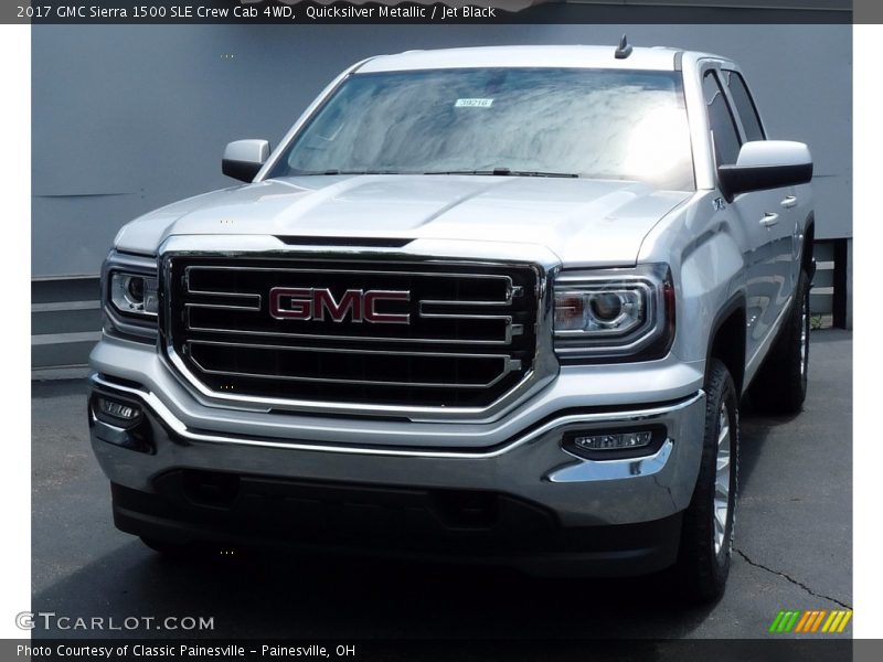Quicksilver Metallic / Jet Black 2017 GMC Sierra 1500 SLE Crew Cab 4WD