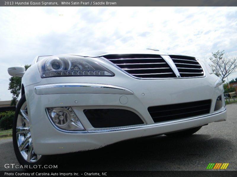 White Satin Pearl / Saddle Brown 2013 Hyundai Equus Signature