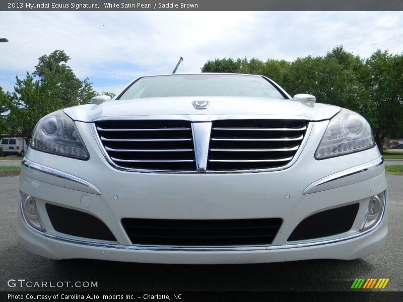 White Satin Pearl / Saddle Brown 2013 Hyundai Equus Signature