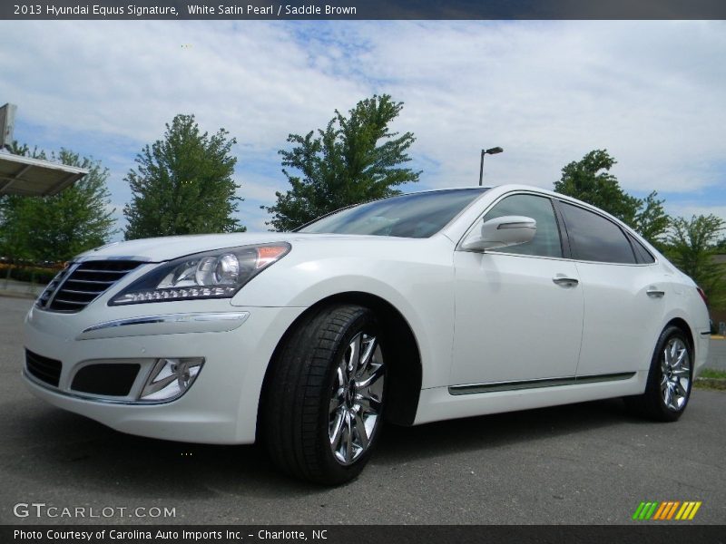 White Satin Pearl / Saddle Brown 2013 Hyundai Equus Signature