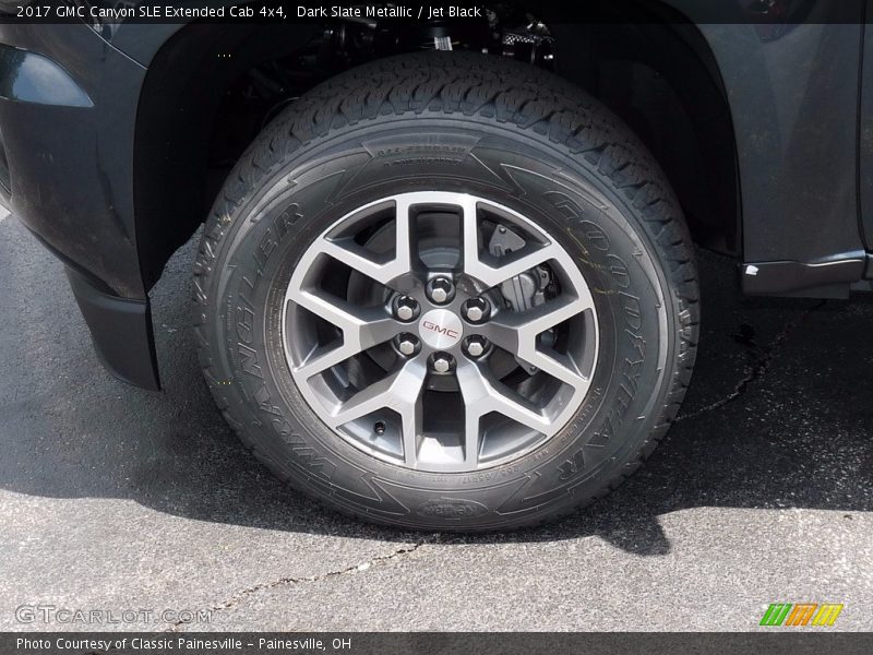 Dark Slate Metallic / Jet Black 2017 GMC Canyon SLE Extended Cab 4x4