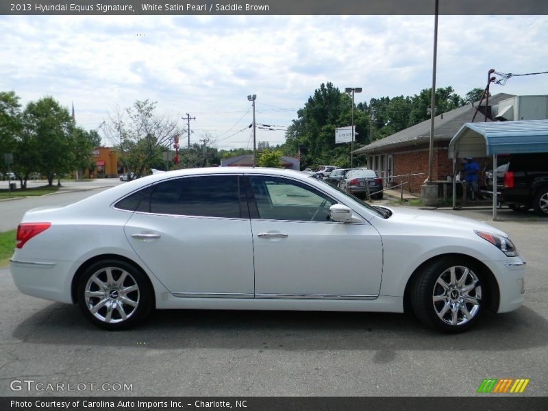 White Satin Pearl / Saddle Brown 2013 Hyundai Equus Signature