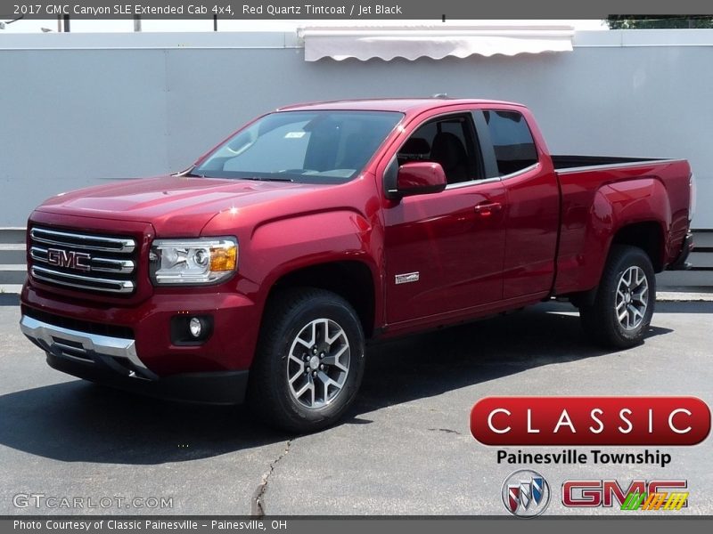 Red Quartz Tintcoat / Jet Black 2017 GMC Canyon SLE Extended Cab 4x4