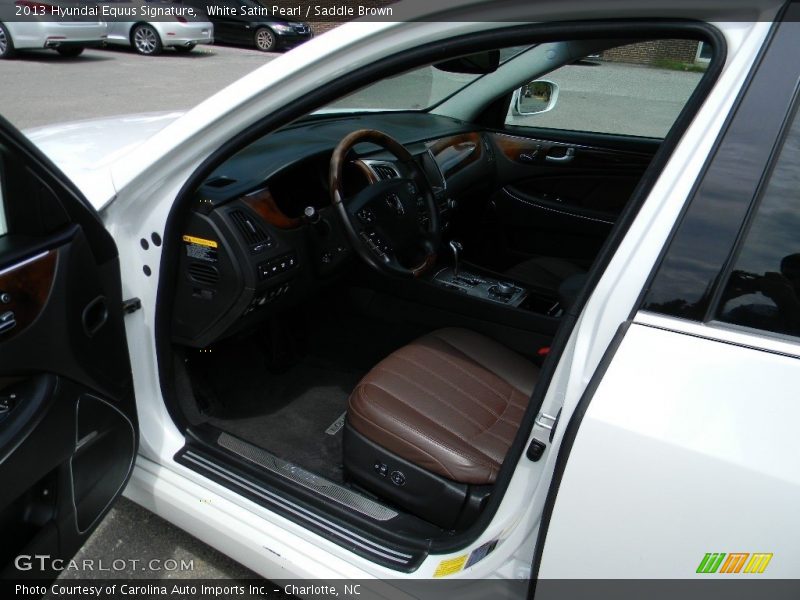 White Satin Pearl / Saddle Brown 2013 Hyundai Equus Signature